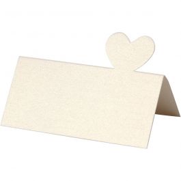 Tischkarte, Größe 8x8,5 cm, 120 g, Naturweiß, 20 Stk/ 1 Pck [HOB-23049]