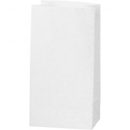 Papiertüten, H 17 cm, Größe 6x9 cm, 150 g, Weiß, 8 Stk/ 1 Pck [HOB-23147]