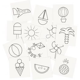 Memo Spiel, Größe 7x7 cm, 400 g, Weiß, 1 Set [HOB-233190]