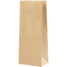 Papiertüten, H 22,5 cm, Größe 6,5x9 cm, 50 g, Braun, 100 Stk/ 1 Pck [HOB-23372]