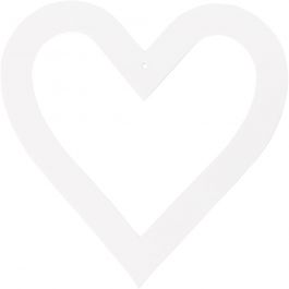 Herzrahmen, Größe 18x18 cm, 230 g, Weiß, 16 Stk/ 1 Pck [HOB-234652]