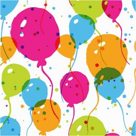 Papierservietten, Luftballons, Größe 33x33 cm, 20 Stk/ 1 Pck [HOB-23490]
