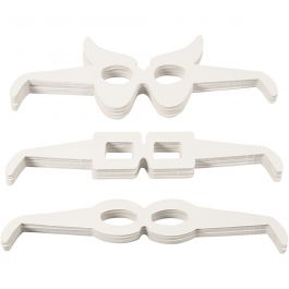 Brillen, H 4,5-10 cm, L 32 cm, Weiß, 160 Stk/ 1 Pck [HOB-23869]