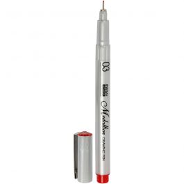 Tusche-Zeichenstift, Strichstärke 0,3 mm, Rot, 1 Stk [HOB-25051]
