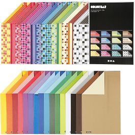 Color Bar-Karton, A4, Blatt 210x297 mm, 250 g, Sortierte Farben, 32x10 Bl./ 1 Pck [HOB-25467]