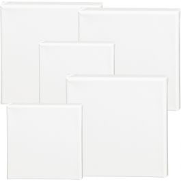 Leinwand, T 1,6 cm, Größe 15x15 cm, 360 g, Weiß, 40 Stk/ 1 Pck [HOB-257219]