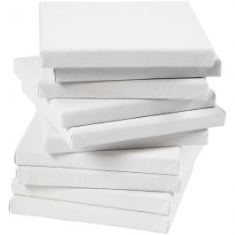 Leinwand, T 1,6 cm, Größe 20x20 cm, 280 g, Weiß, 80 Stk/ 1 Pck [HOB-25745]