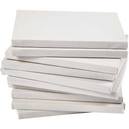 Leinwand, T 1,6 cm, Größe 18x24 cm, 280 g, Weiß, 40 Stk/ 1 Pck [HOB-25746]