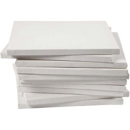 Leinwand, T 1,6 cm, Größe 30x30 cm, 280 g, Weiß, 40 Stk/ 1 Pck [HOB-25748]