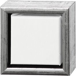 Leinwand mit Holzrahmen, Größe 10x10 cm, 360 g, Weiß, 6 Stk/ 1 Pck [HOB-25750]