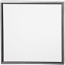 Leinwand mit Holzrahmen, Größe 50x50 cm, 360 g, Antiksilber, Weiß, 1 Stk [HOB-25759]