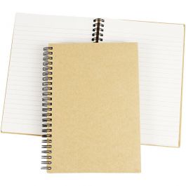 Notizbuch mit Spiralbindung, A5, Blatt 148x210 mm, 60 g, Braun, 1 Stk [HOB-265540]