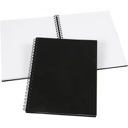 Notizbuch, Größe 23x30,5 cm, 120 g, Schwarz, 1 Stk [HOB-26557]