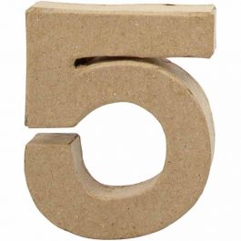 Zahl, 5, H 10 cm, B 8,5 cm, Dicke 1,7 cm, 1 Stk [HOB-26672]