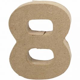 Zahl, 8, H 10 cm, B 7,6 cm, Dicke 1,7 cm, 1 Stk [HOB-26675]