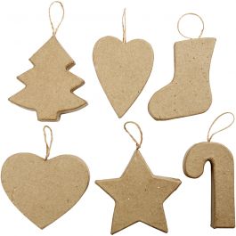 Anhänger für Weihnachten, H 7+8 cm, 6 Stk/ 1 Pck [HOB-267013]