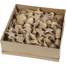 Weihnachtsschmuck - Sortiment, D 8 cm, 80 Stk/ 1 Pck [HOB-26788]