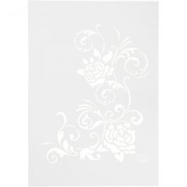 Schablone, Filigrane Blumen, A4, Blatt 210x297 mm, 1 Stk [HOB-26971]