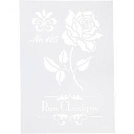 Schablone, Rose, A4, Blatt 210x297 mm, 1 Stk [HOB-26975]