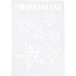 Schablone, Sterne, A4, Blatt 210x297 mm, 1 Stk [HOB-26976]