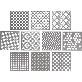 Schablone, Größe 15x15 cm, Dicke 0,31 mm, 10 Bl./ 1 Pck [HOB-27090]