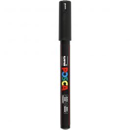 Posca Marker , Nr. PC-1MR, Strichstärke 0,7 mm, extrafein, Schwarz, 1 Stk [HOB-272046]