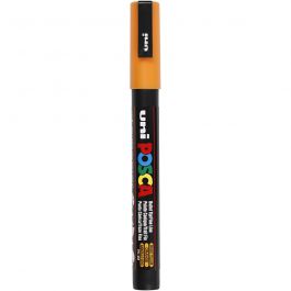 Posca Marker , Nr. PC-3M, Strichstärke 0,9-1,3 mm, fein, Sonnengelb, 1 Stk [HOB-274024]