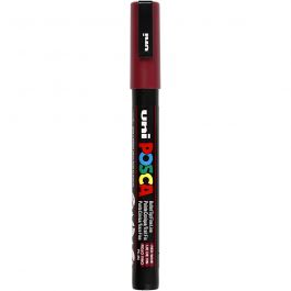Posca Marker , Nr. PC-3M, Strichstärke 0,9-1,3 mm, fein, Bordeaux, 1 Stk [HOB-274050]
