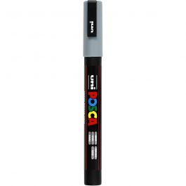 Posca Marker , Nr. PC-3M, Strichstärke 0,9-1,3 mm, fein, Grau, 1 Stk [HOB-274095]