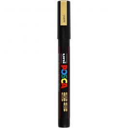 Posca Marker , Nr. PC-3M, Strichstärke 0,9-1,3 mm, fein, Gold, 1 Stk [HOB-274810]