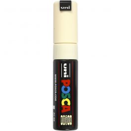Posca Marker , Nr. PC-8K, Strichstärke 8 mm, breit, Elfenbein, 1 Stk [HOB-278019]