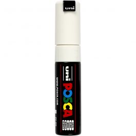 Posca Marker , Nr. PC-8K, Strichstärke 8 mm, breit, Weiß, 1 Stk [HOB-278052]