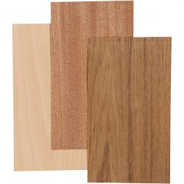 Bambus-Furnierplatten, Blatt 12x22 cm, Dicke 0,75 mm, 3 Bl./ 1 Pck [HOB-282900]