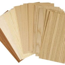 Furnierplatten Buche, Eiche, Mahagoni - Blatt 12x22cm - Stärke: 0.75mm (30 Blätter) [HOB28290]