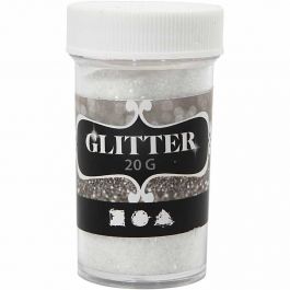 Glitter, Weiß, 20 g/ 1 Dose [HOB-284282]