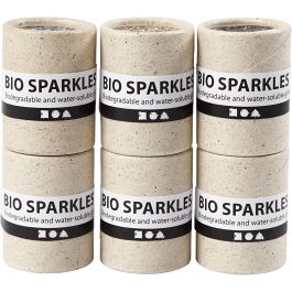 Bio Sparkles, D 0,4 mm, Sortierte Farben, 6x10 g/ 1 Pck [HOB-284366]