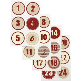 Sticker Kalenderzahlen, D 4 cm, Blatt 9x14 cm, 4 Bl. sort./ 1 Pck [HOB-28507]