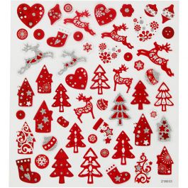 Sticker, Weihnachten in Rot und Weiß, Blatt 15x16,5 cm, 1 Bl. [HOB-289591]