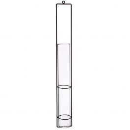 Metall-Anhänger mit Zylinderglas Ø4.5 | H: 48cm (4 Stück) [IFS-29237]