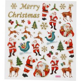 Sticker, Nikolaus und Rentier, Blatt 15x16,5 cm, 1 Bl. [HOB-298921]