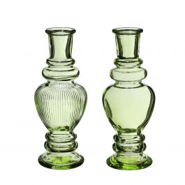 Vase Venedig Grün H: 15,5 x Ø5,7 cm (12 Stück) [IFS-29895]