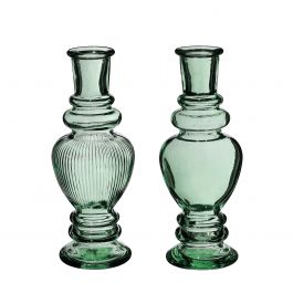 Vase Venedig Dunkelgrün H: 15,5 x Ø5,7 cm (12 Stück) [IFS-29898]