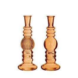 Kerzenhalter Florance Bernstein H: 23 x Ø8,5 cm (6 Stück) [IFS-29903]