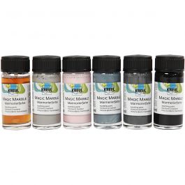 Magic Marble Marmorierfarbe, sanfte, dezente Farben, 6x20 ml/ 1 Pck [HOB-30196]