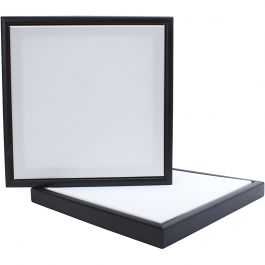Leinwand mit Holzrahmen, Größe 30x30 cm, 280 g, Schwarz, Weiß, 1 Stk [HOB-6684860]