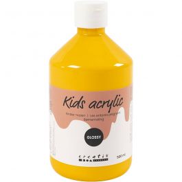 Acrylfarbe Glänzend, Gelb, 500 ml/ 1 Fl. [HOB-32012]