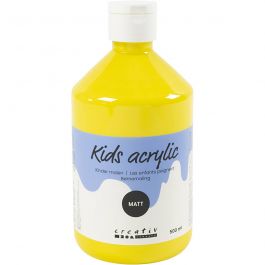 Acrylfarbe Matt, Primärgelb, 500 ml/ 1 Fl. [HOB-32106]