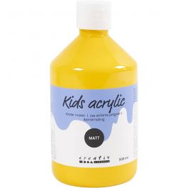 Acrylfarbe Matt, Gelb, 500 ml/ 1 Fl. [HOB-32112]