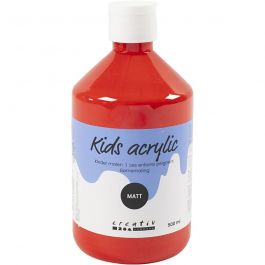 Acrylfarbe Matt, Rot, 500 ml/ 1 Fl. [HOB-32116]
