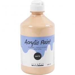 Acrylfarbe Matt, Hellbeige, 500 ml/ 1 Fl. [HOB-32118]